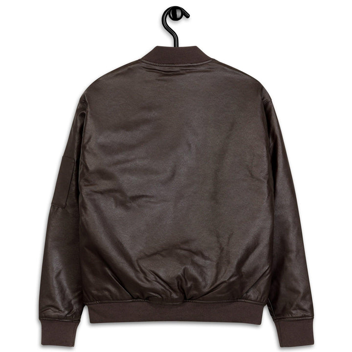 Leather Bomber Jacket - VYBRATIONAL KREATORS®