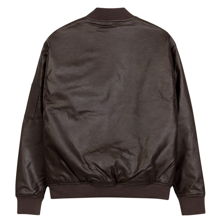 Leather Bomber Jacket - VYBRATIONAL KREATORS®