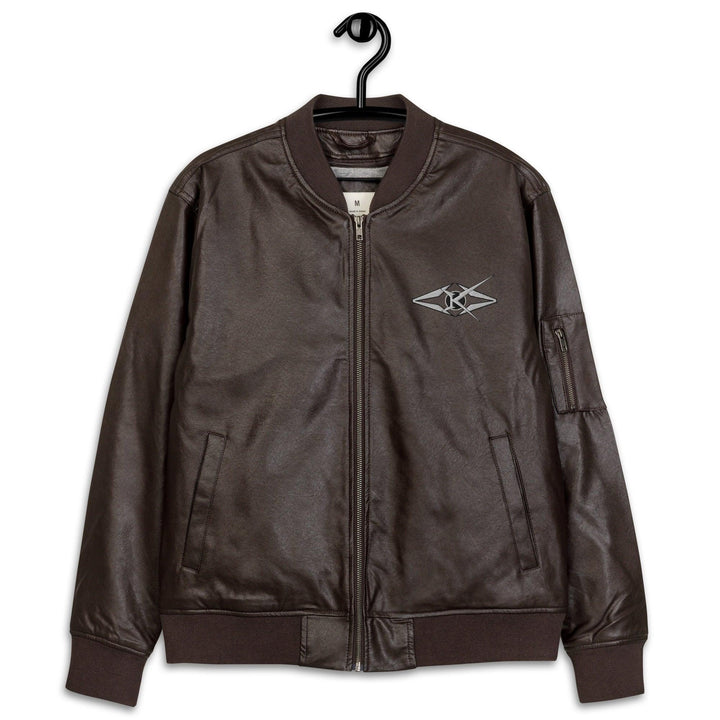 Leather Bomber Jacket - VYBRATIONAL KREATORS®