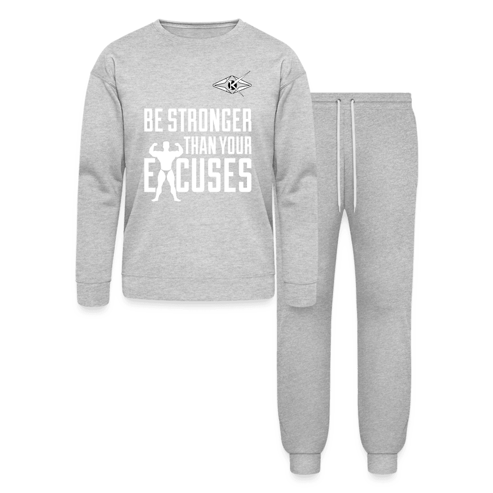 Be Stronger Than Your Excuses Lounge Wear Set by Bella + Canvas - VYBRATIONAL KREATORS®