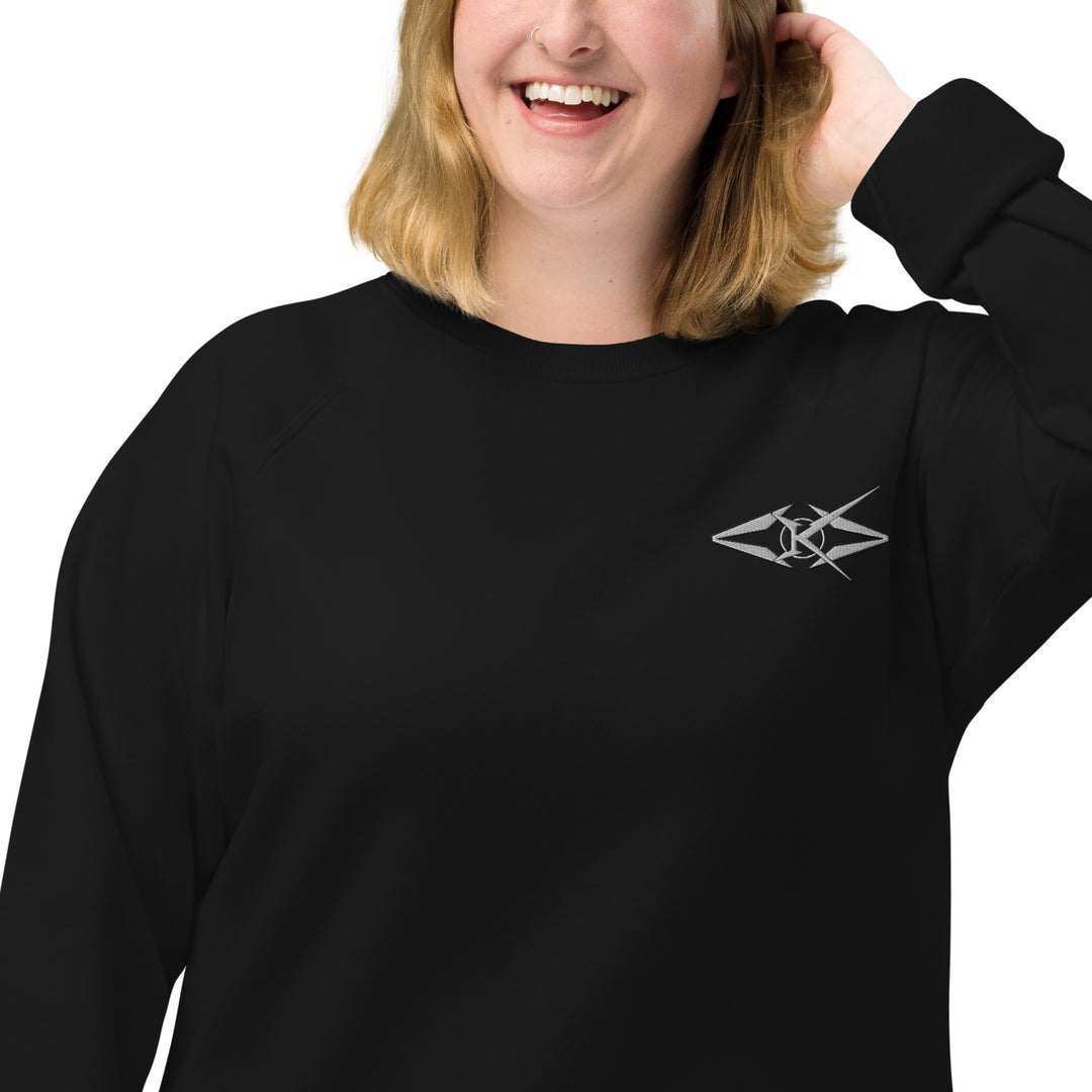 Unisex organic raglan sweatshirt