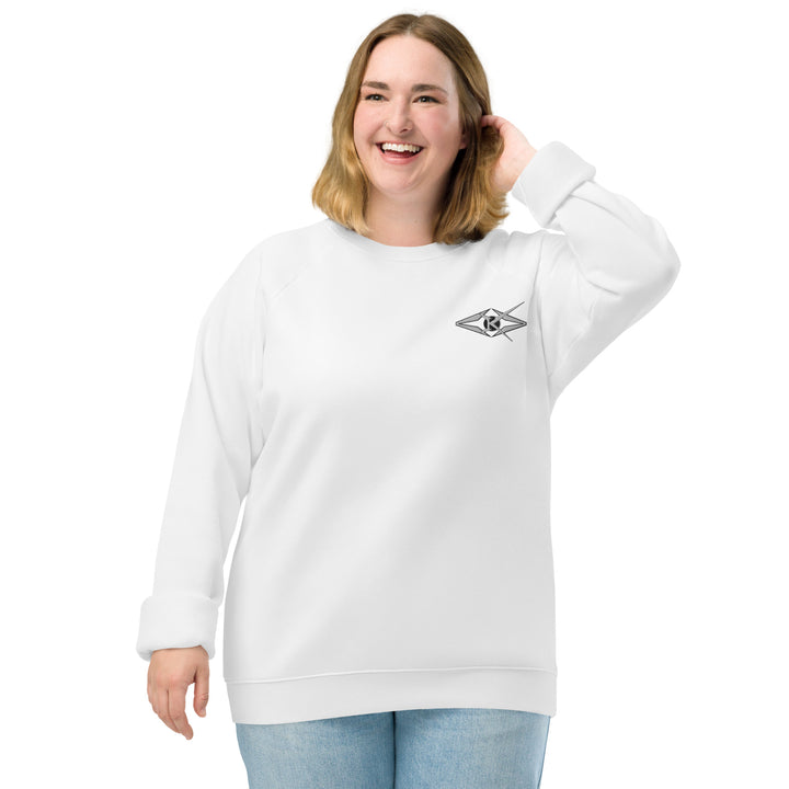 Unisex organic raglan sweatshirt