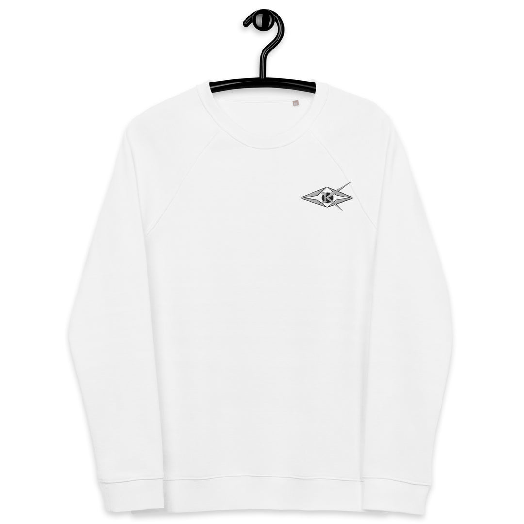 Unisex organic raglan sweatshirt