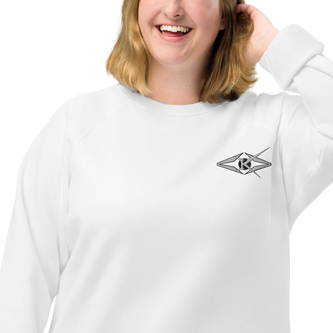 Unisex organic raglan sweatshirt