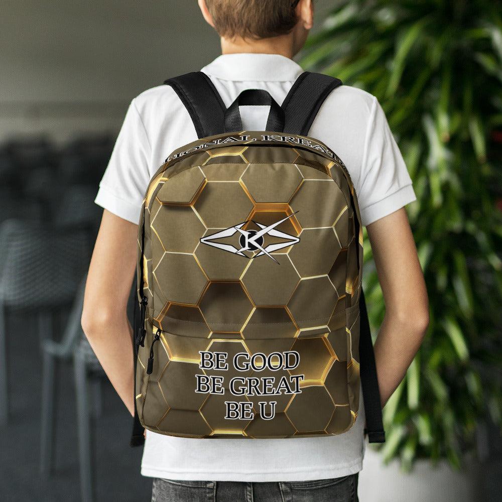 Premium Gold Backpack - VYBRATIONAL KREATORS®