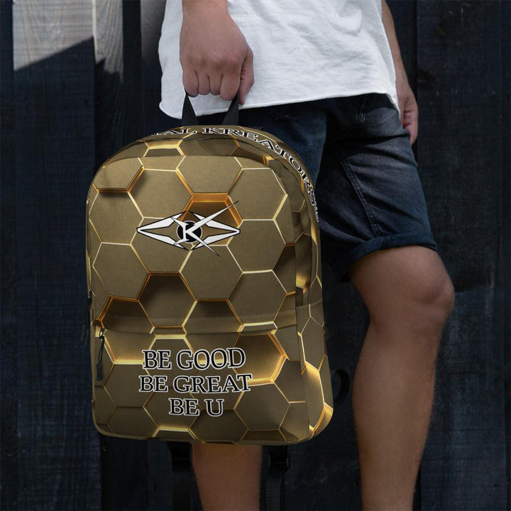 Premium Gold Backpack - VYBRATIONAL KREATORS®