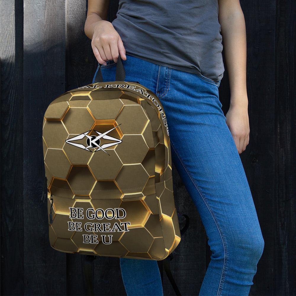 Premium Gold Backpack - VYBRATIONAL KREATORS®