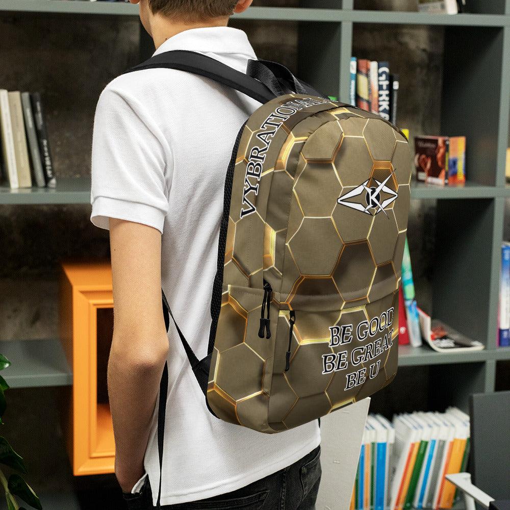 Premium Gold Backpack - VYBRATIONAL KREATORS®