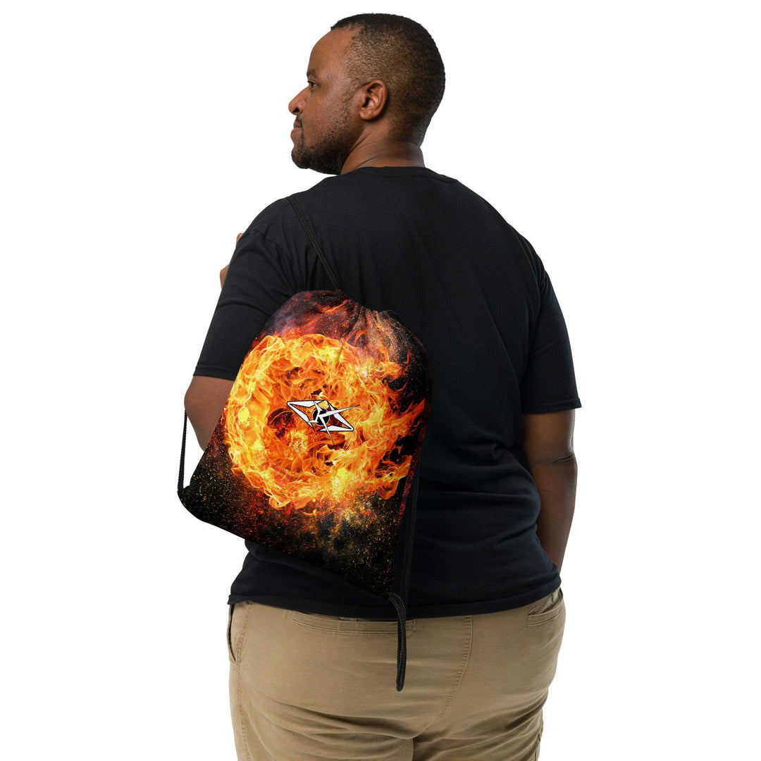 Premium Fire Drawstring bag - VYBRATIONAL KREATORS®