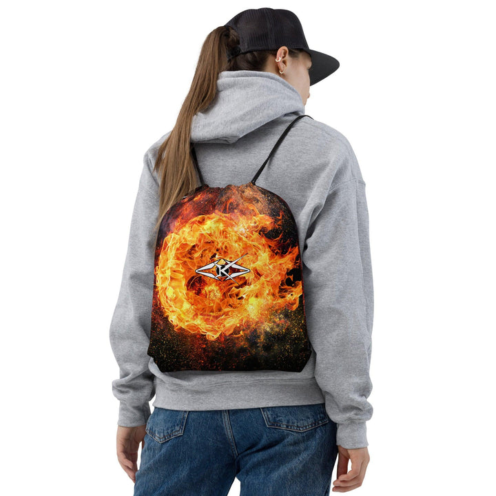 Premium Fire Drawstring bag - VYBRATIONAL KREATORS®