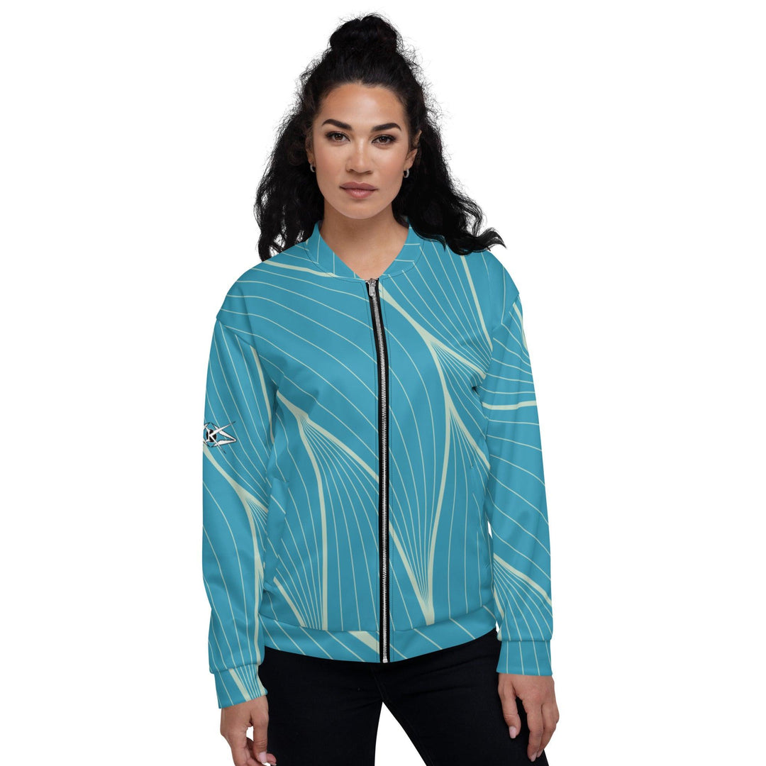 Blue Bomber Jacket - VYBRATIONAL KREATORS®