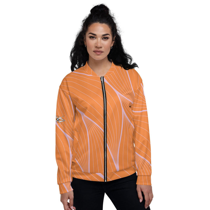 Orange Bomber Jacket - VYBRATIONAL KREATORS®