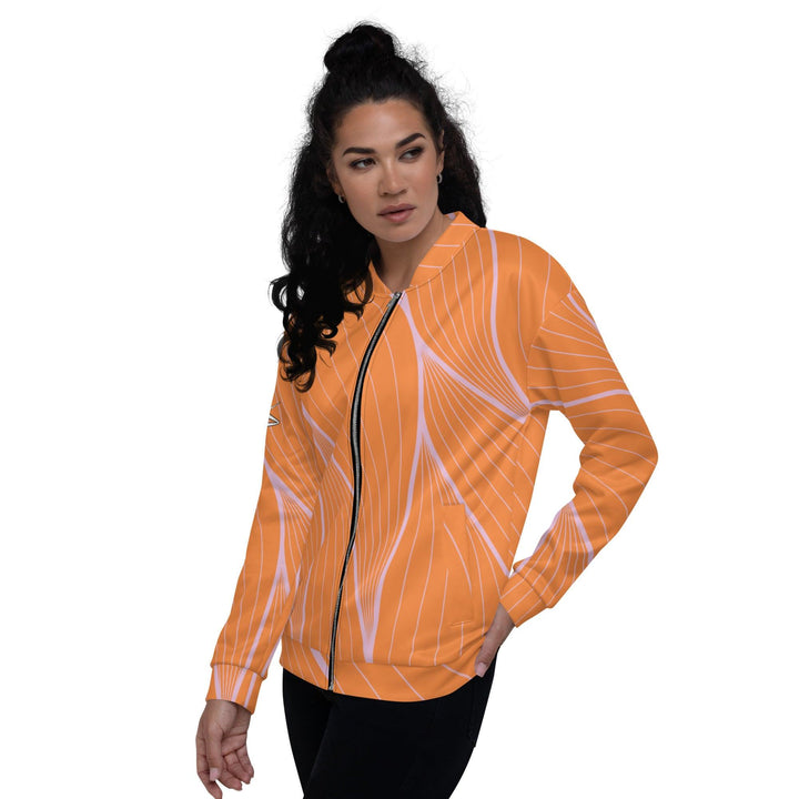 Orange Bomber Jacket - VYBRATIONAL KREATORS®