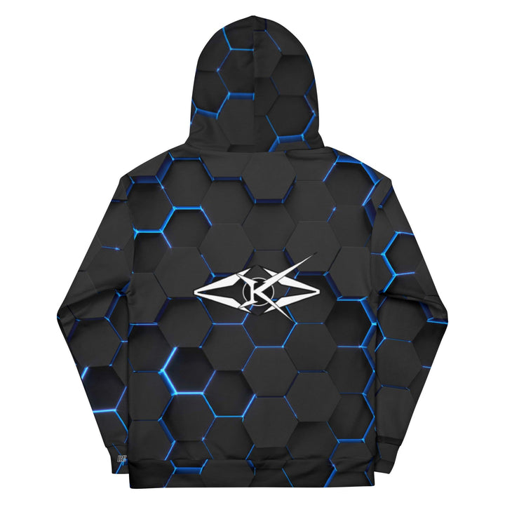 Men Premium Hoodie - Blue Honeycomb - VYBRATIONAL KREATORS®