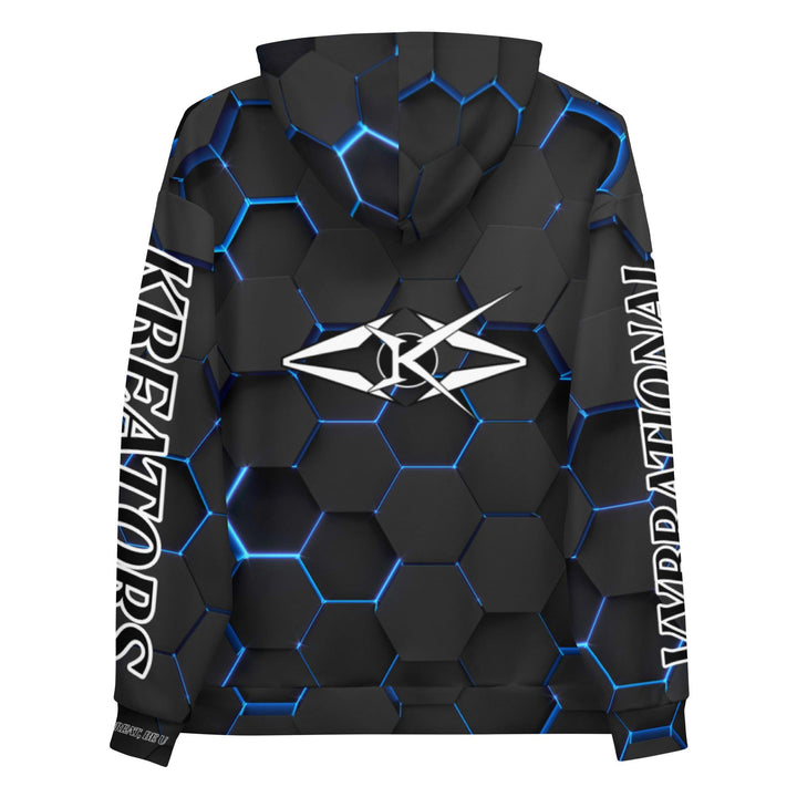 Men Premium Hoodie - Blue Honeycomb - VYBRATIONAL KREATORS®