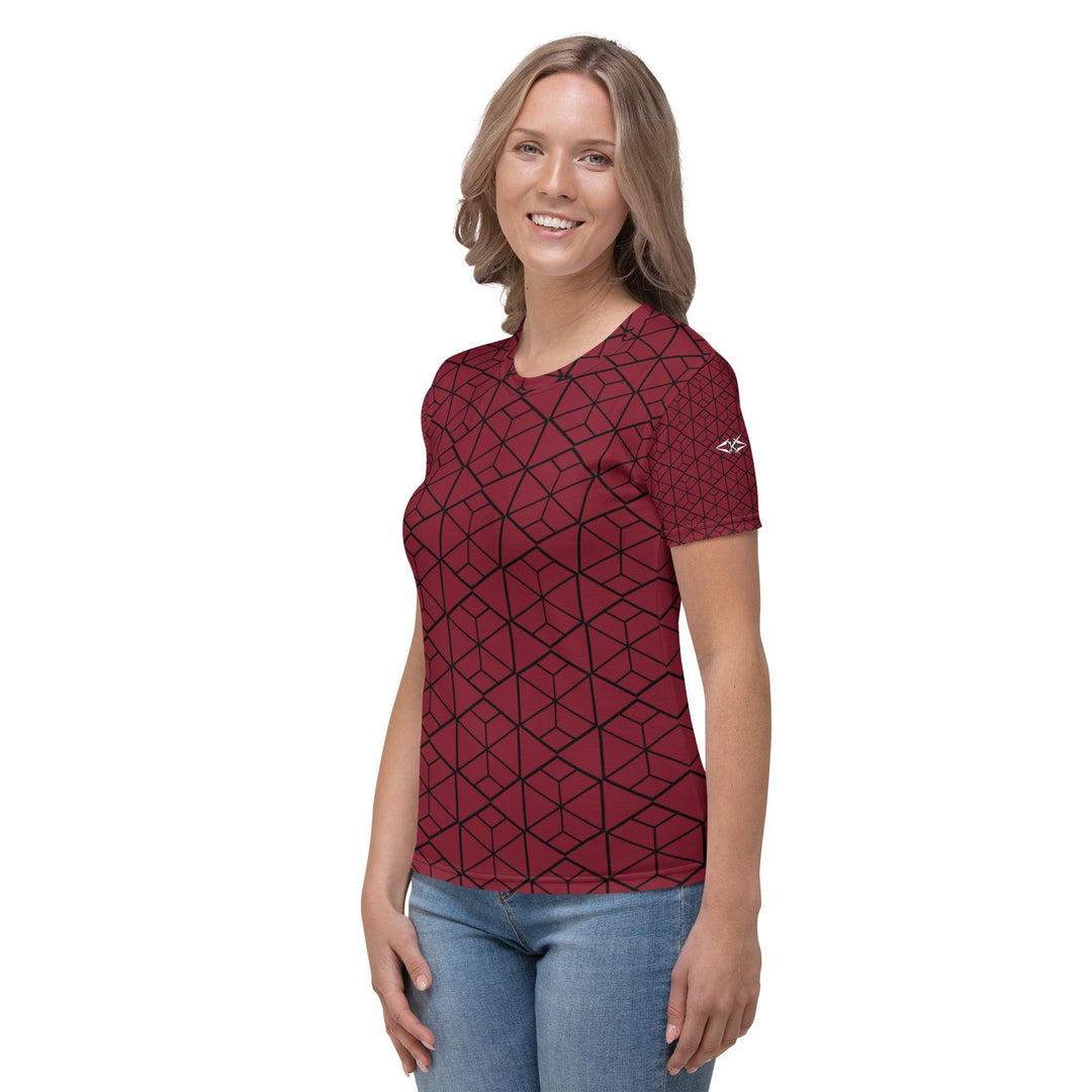 Burgundy Women's T-shirt - VYBRATIONAL KREATORS®