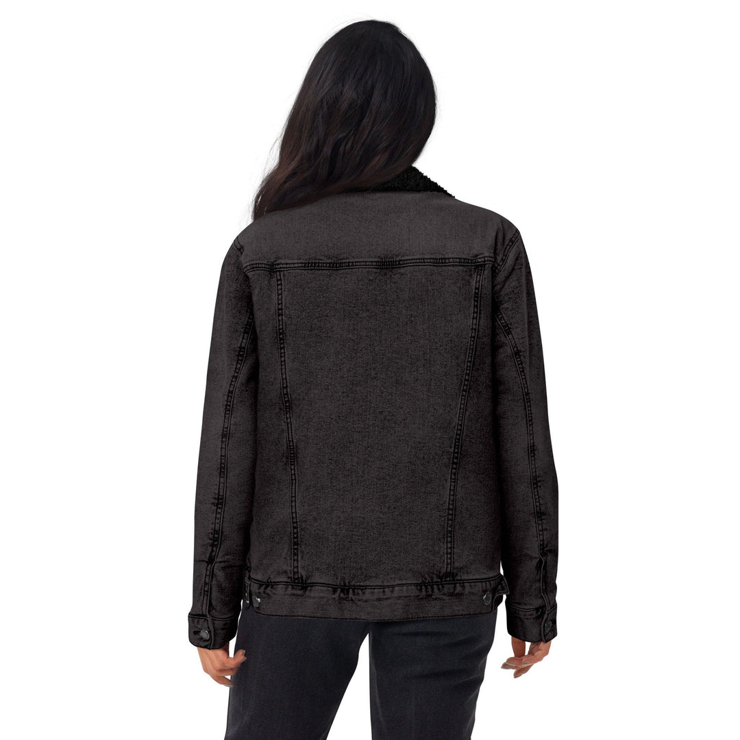 women denim sherpa jacket - VYBRATIONAL KREATORS®