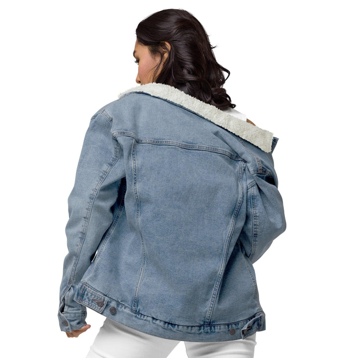 women denim sherpa jacket - VYBRATIONAL KREATORS®