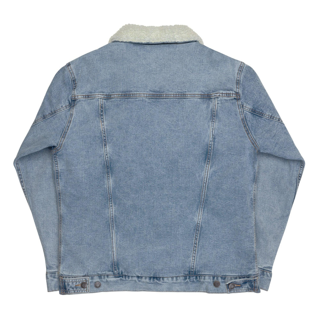 women denim sherpa jacket - VYBRATIONAL KREATORS®