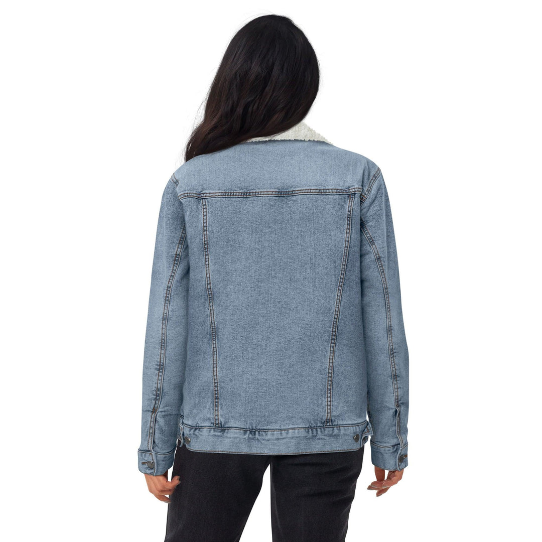 women denim sherpa jacket - VYBRATIONAL KREATORS®