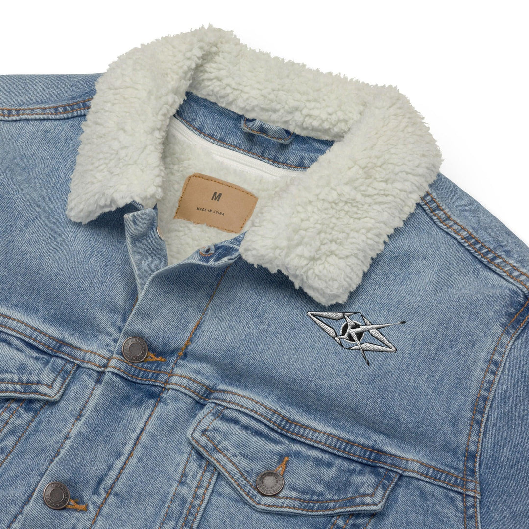 women denim sherpa jacket - VYBRATIONAL KREATORS®