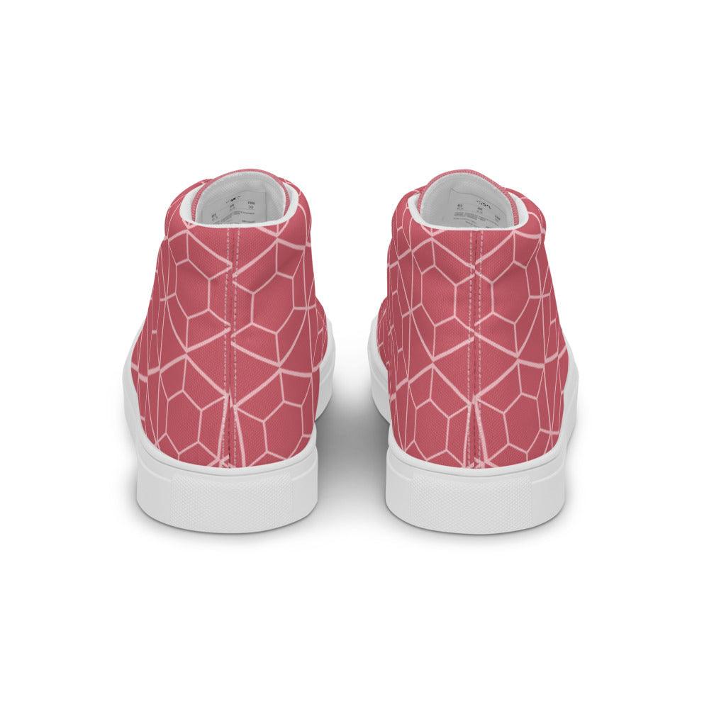 Women’s Pink VYB 22shigh top canvas shoes - VYBRATIONAL KREATORS®