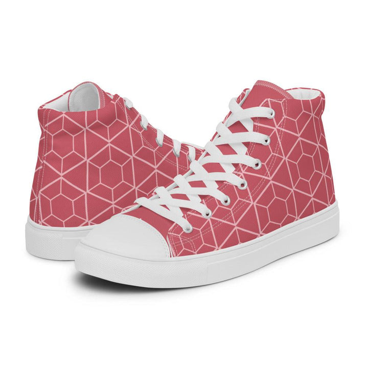 Women’s Pink VYB 22shigh top canvas shoes - VYBRATIONAL KREATORS®