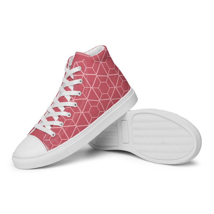 Women’s Pink VYB 22shigh top canvas shoes - VYBRATIONAL KREATORS®