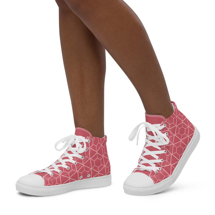 Women’s Pink VYB 22shigh top canvas shoes - VYBRATIONAL KREATORS®