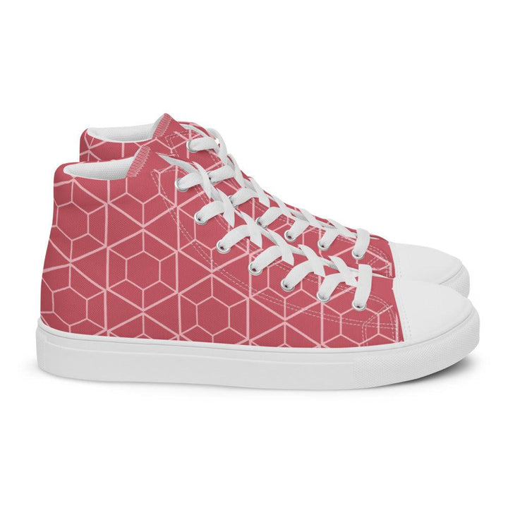 Women’s Pink VYB 22shigh top canvas shoes - VYBRATIONAL KREATORS®