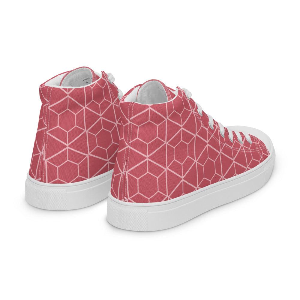 Women’s Pink VYB 22shigh top canvas shoes - VYBRATIONAL KREATORS®