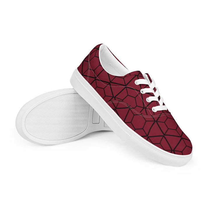 Women’s lace-up Burgundy shoes - VYBRATIONAL KREATORS®